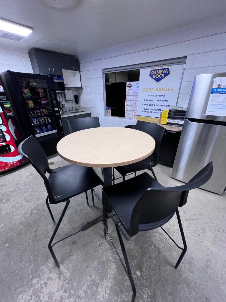 Industrial breakroom and common area after service — no people. Photo 2 of 4.
